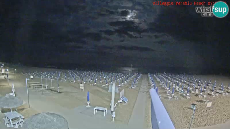 Webcam en direct de la plage Villaggio Mare Blu Bibione Pineda – Italie