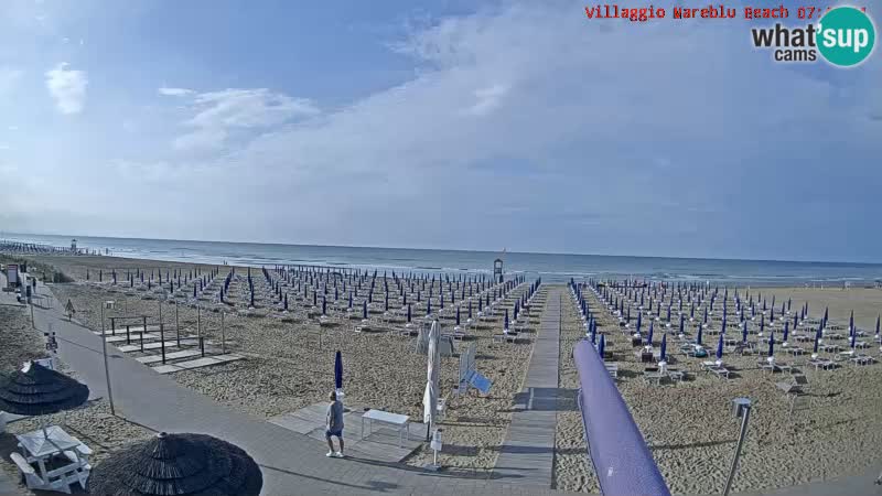 The beach Livecam Villaggio Mare Blu Bibione Pineda – Italy