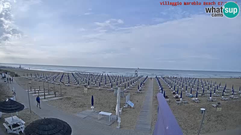 Playa webcam en vivo Villaggio Mare Blu Bibione Pineda – Italia