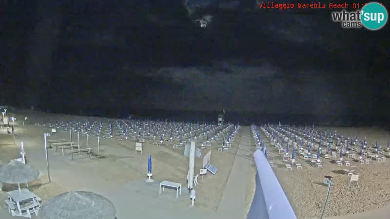 Spletna kamera na plaži v živo Villaggio Mare Blu Bibione Pineda – Italija