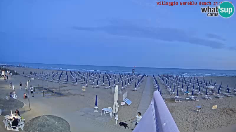 Spletna kamera na plaži v živo Villaggio Mare Blu Bibione Pineda – Italija