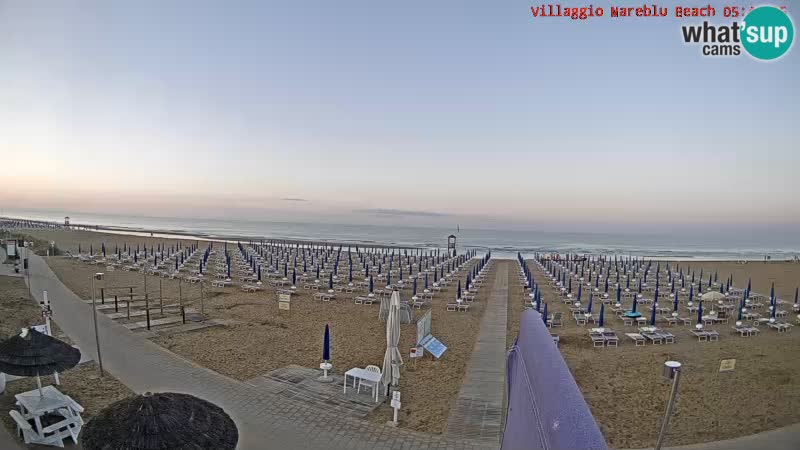 Webcam en direct de la plage Villaggio Mare Blu Bibione Pineda – Italie