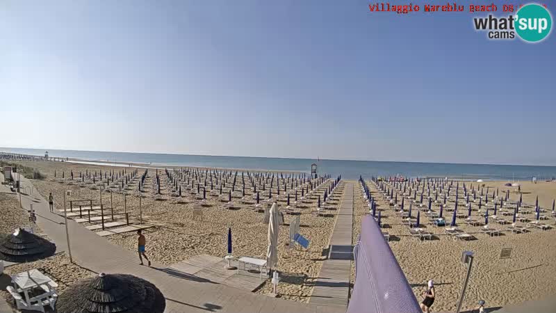 Spletna kamera na plaži v živo Villaggio Mare Blu Bibione Pineda – Italija