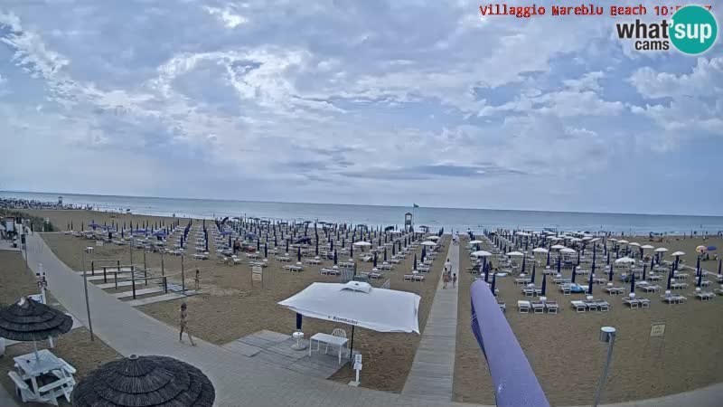 Web kamera uživo na plaži Villaggio Mare Blu Bibione Pineda – Italija