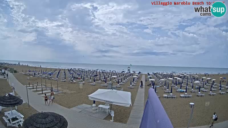 Web kamera uživo na plaži Villaggio Mare Blu Bibione Pineda – Italija