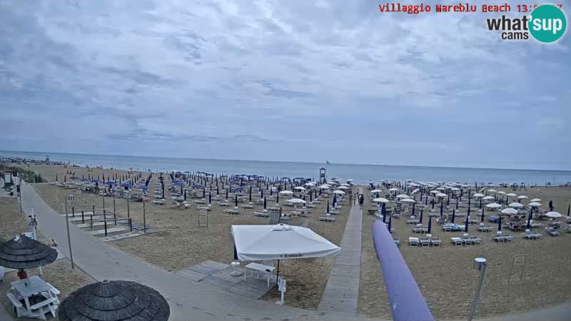 Spiaggia Webcam Villaggio Mare Blu Bibione Pineda