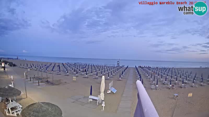 Playa webcam en vivo Villaggio Mare Blu Bibione Pineda – Italia