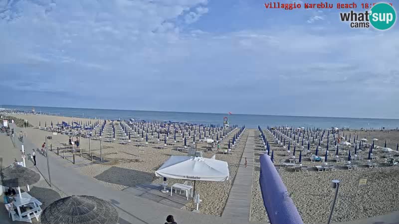 Webcam en direct de la plage Villaggio Mare Blu Bibione Pineda – Italie