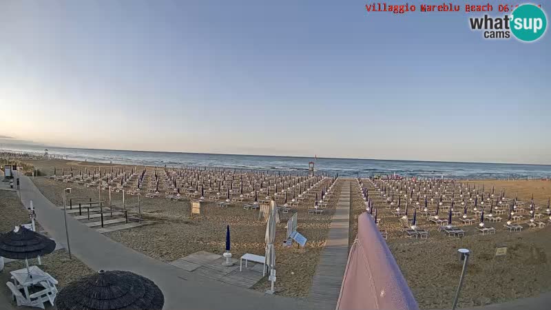 The beach Livecam Villaggio Mare Blu Bibione Pineda – Italy