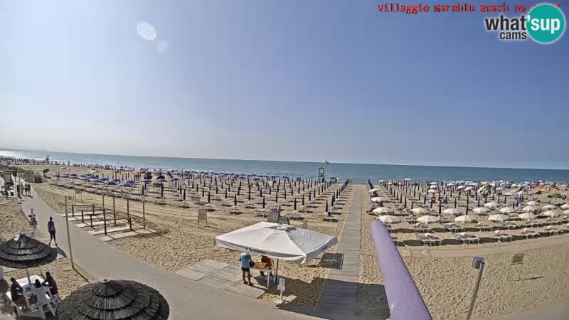 Spiaggia Webcam Villaggio Mare Blu Bibione Pineda
