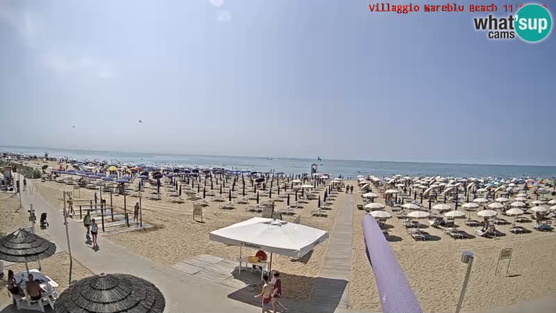 Der Strand Villaggio Mare Blu webcam Bibione Pineda – Italien
