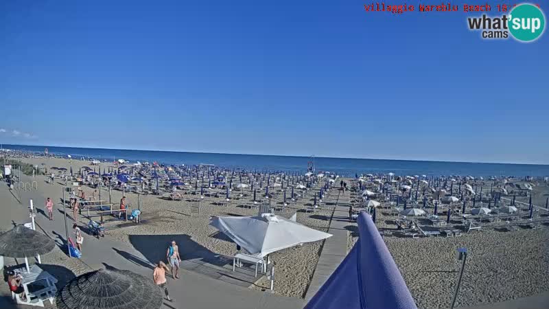 Web kamera uživo na plaži Villaggio Mare Blu Bibione Pineda – Italija