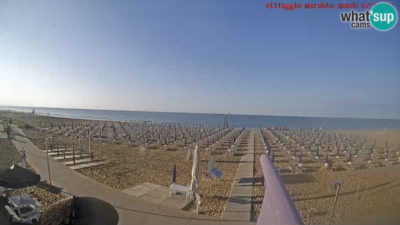 Playa webcam en vivo Villaggio Mare Blu Bibione Pineda – Italia