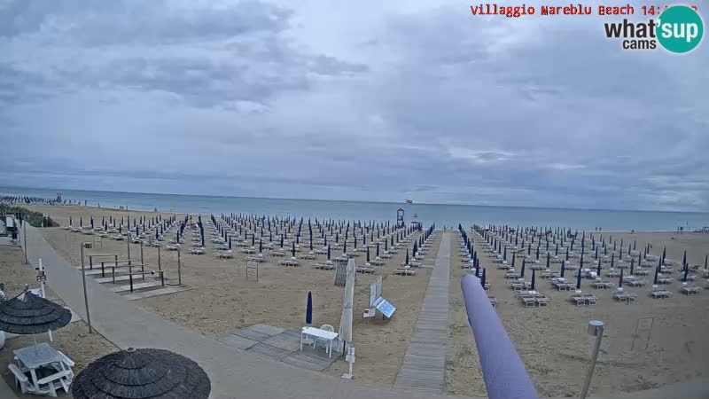 Spiaggia Webcam Villaggio Mare Blu Bibione Pineda