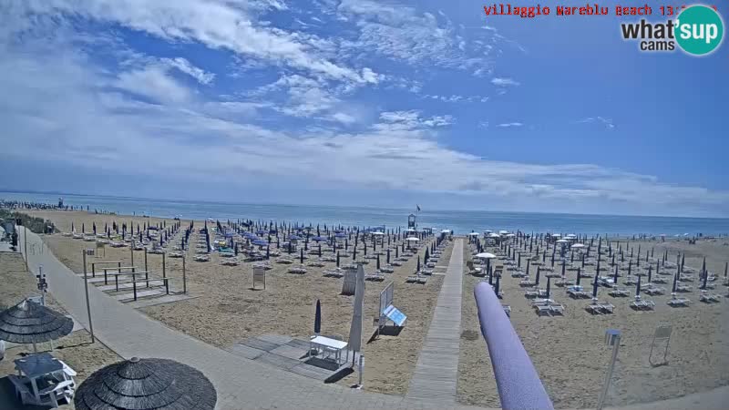Spiaggia Webcam Villaggio Mare Blu Bibione Pineda