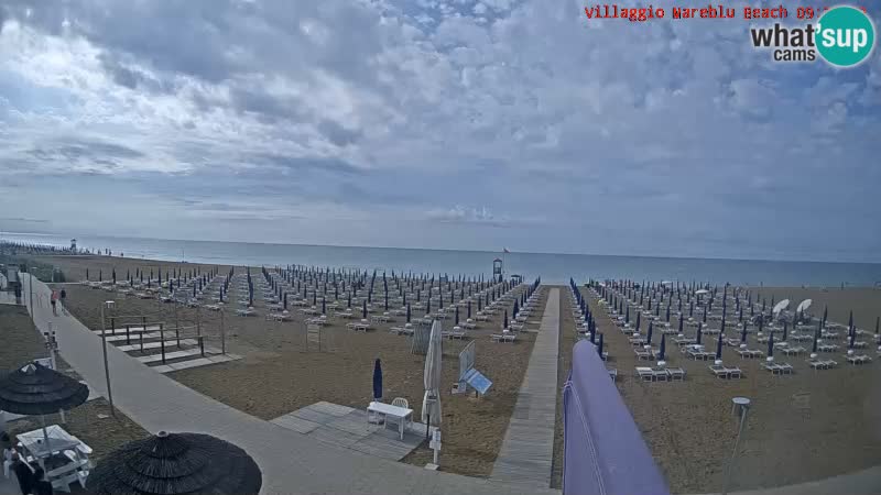 Webcam en direct de la plage Villaggio Mare Blu Bibione Pineda – Italie