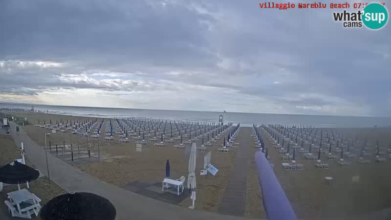 The beach Livecam Villaggio Mare Blu Bibione Pineda – Italy