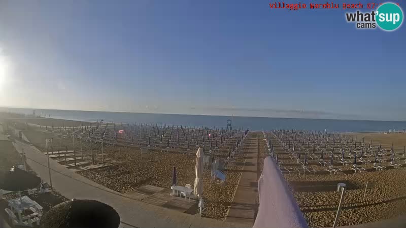 Playa webcam en vivo Villaggio Mare Blu Bibione Pineda – Italia