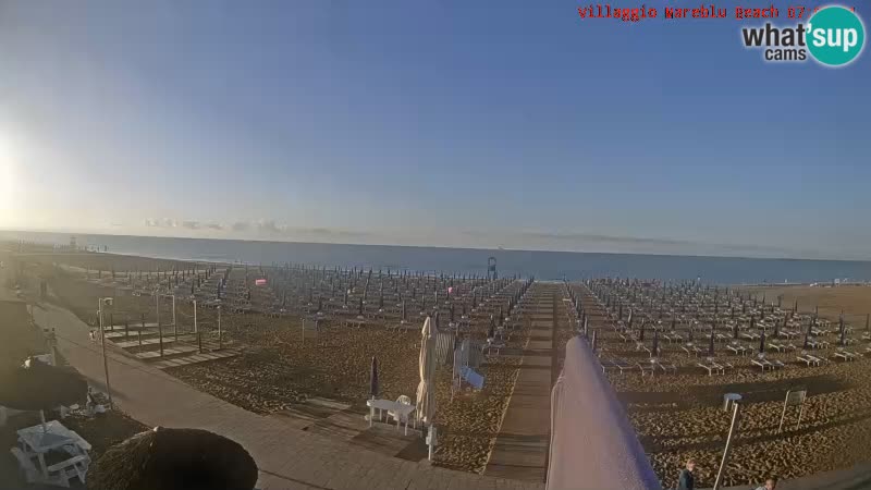 Spletna kamera na plaži v živo Villaggio Mare Blu Bibione Pineda – Italija