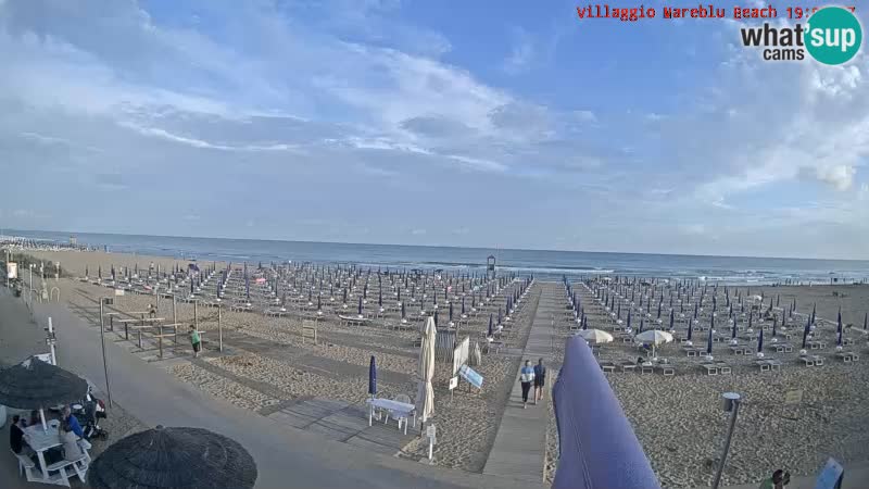 Web kamera uživo na plaži Villaggio Mare Blu Bibione Pineda – Italija