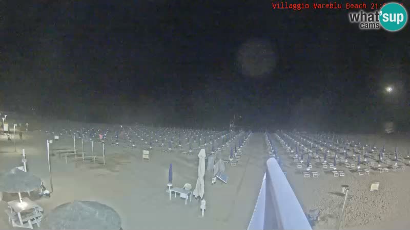 Spletna kamera na plaži v živo Villaggio Mare Blu Bibione Pineda – Italija