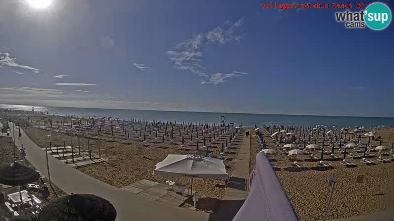 Playa webcam en vivo Villaggio Mare Blu Bibione Pineda – Italia