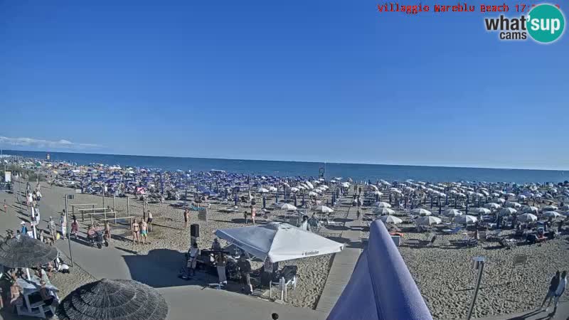 Webcam en direct de la plage Villaggio Mare Blu Bibione Pineda – Italie