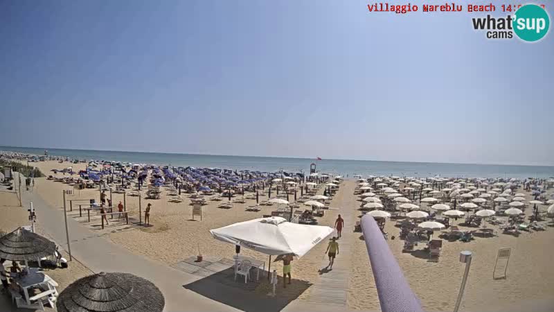 Spiaggia Webcam Villaggio Mare Blu Bibione Pineda