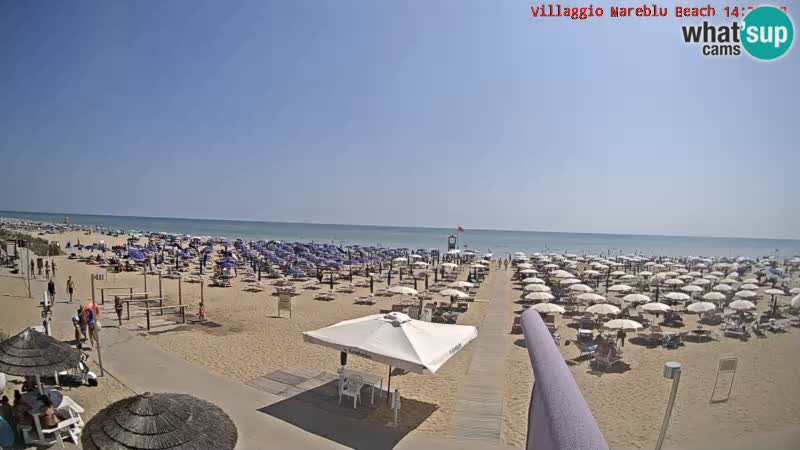 Web kamera uživo na plaži Villaggio Mare Blu Bibione Pineda – Italija