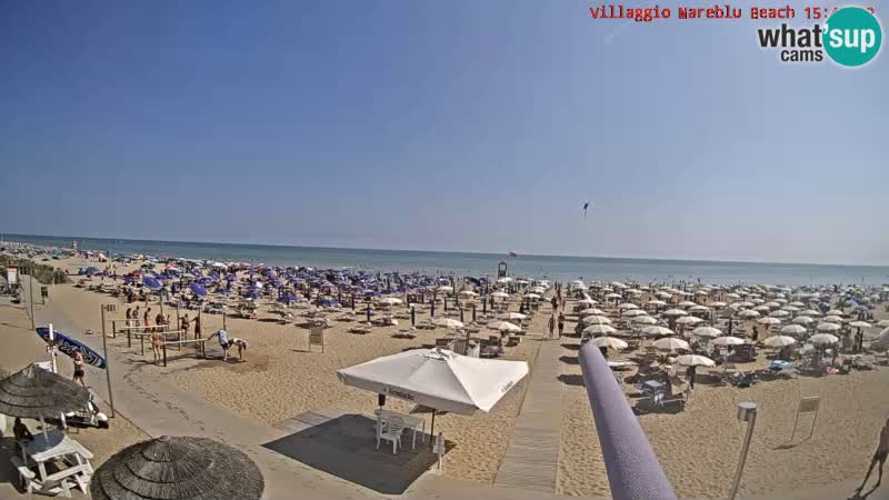 Spiaggia Webcam Villaggio Mare Blu Bibione Pineda