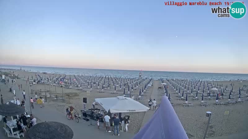 Spletna kamera na plaži v živo Villaggio Mare Blu Bibione Pineda – Italija