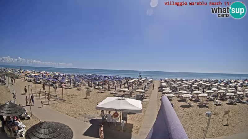 Web kamera uživo na plaži Villaggio Mare Blu Bibione Pineda – Italija