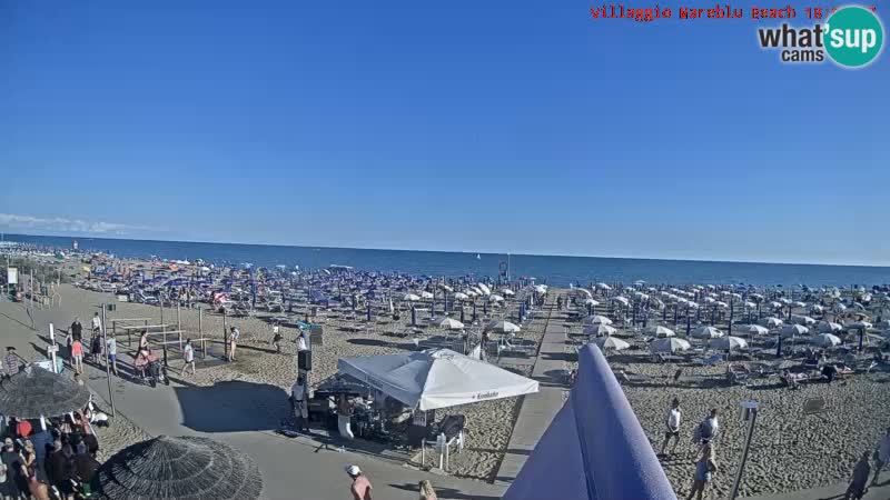 Web kamera uživo na plaži Villaggio Mare Blu Bibione Pineda – Italija