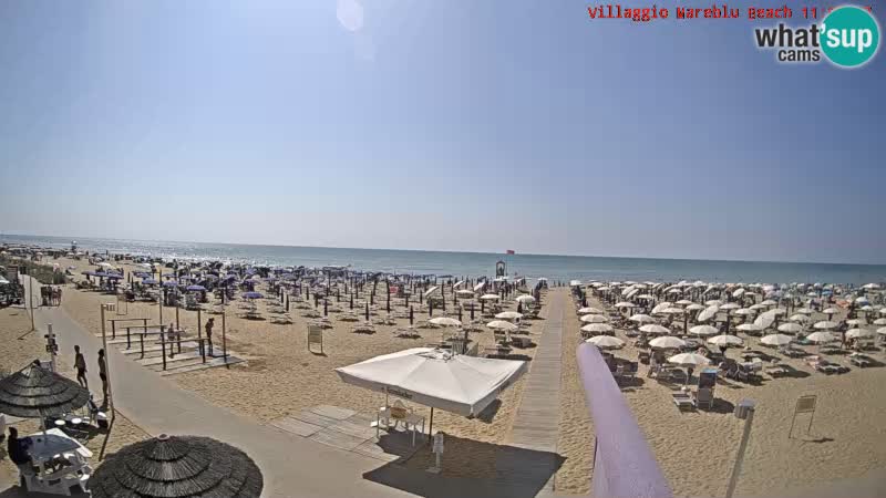 Spiaggia Webcam Villaggio Mare Blu Bibione Pineda