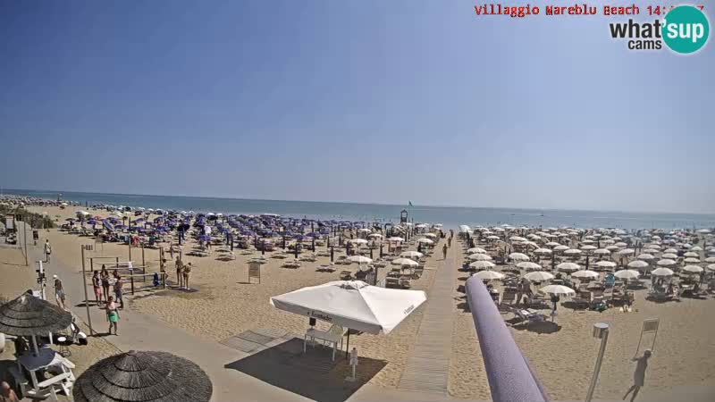 Web kamera uživo na plaži Villaggio Mare Blu Bibione Pineda – Italija