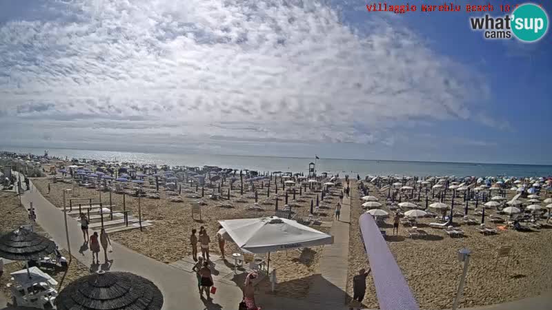 Web kamera uživo na plaži Villaggio Mare Blu Bibione Pineda – Italija