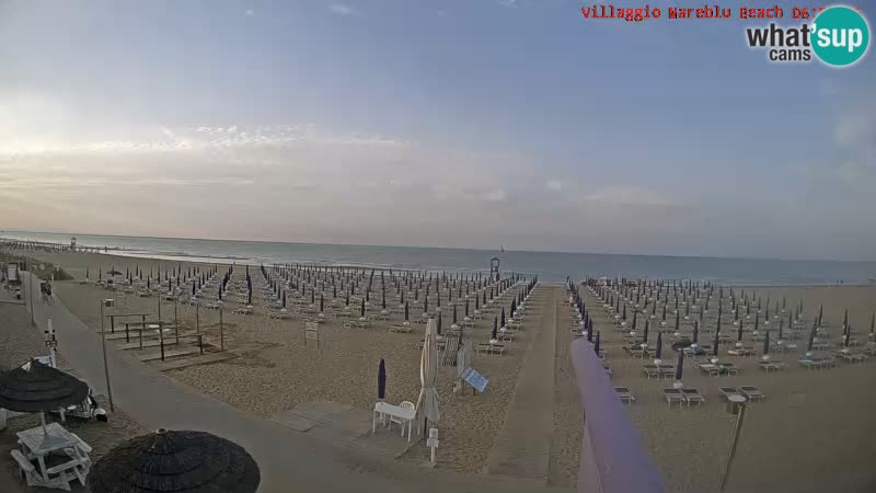Playa webcam en vivo Villaggio Mare Blu Bibione Pineda – Italia