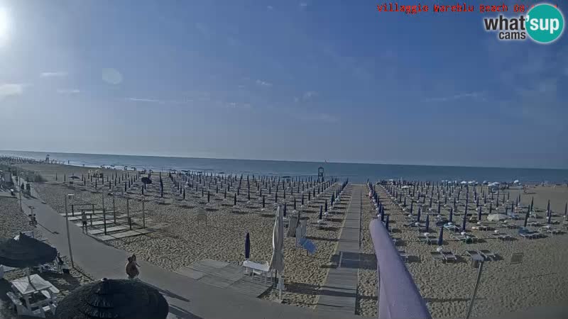 Playa webcam en vivo Villaggio Mare Blu Bibione Pineda – Italia