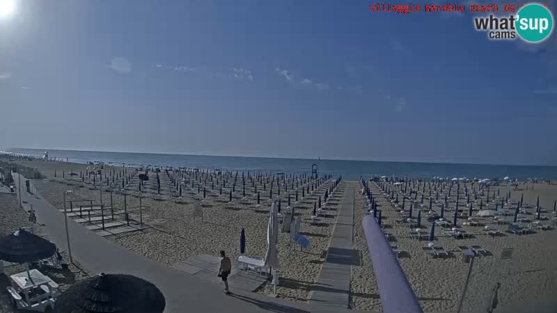 Webcam en direct de la plage Villaggio Mare Blu Bibione Pineda – Italie