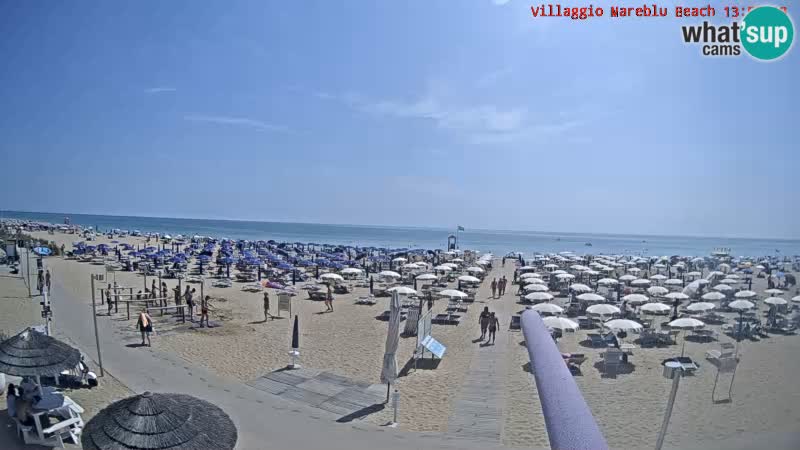 Webcam en direct de la plage Villaggio Mare Blu Bibione Pineda – Italie