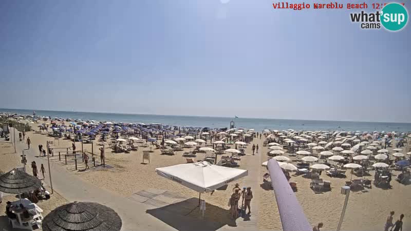 Webcam en direct de la plage Villaggio Mare Blu Bibione Pineda – Italie