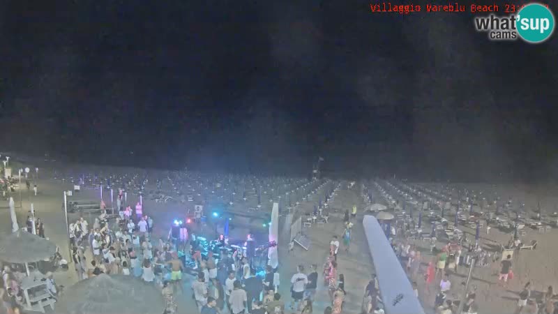Spletna kamera na plaži v živo Villaggio Mare Blu Bibione Pineda – Italija