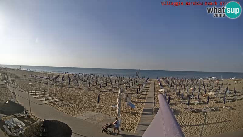 Spiaggia Webcam Villaggio Mare Blu Bibione Pineda