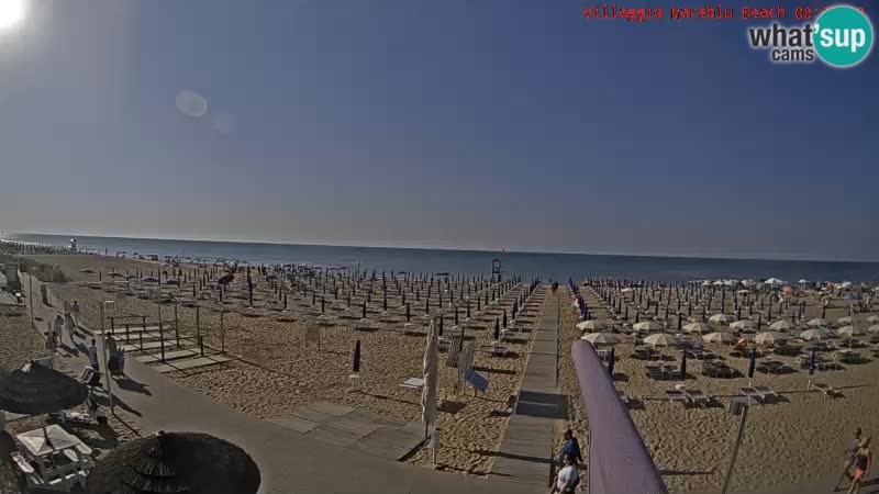 Playa webcam en vivo Villaggio Mare Blu Bibione Pineda – Italia