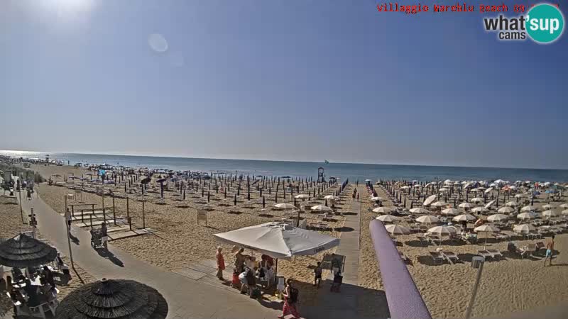 Spiaggia Webcam Villaggio Mare Blu Bibione Pineda