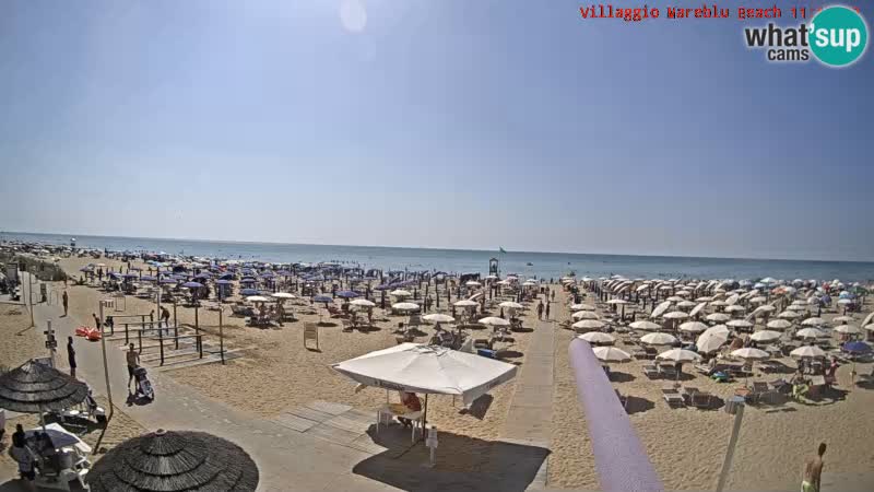 Web kamera uživo na plaži Villaggio Mare Blu Bibione Pineda – Italija