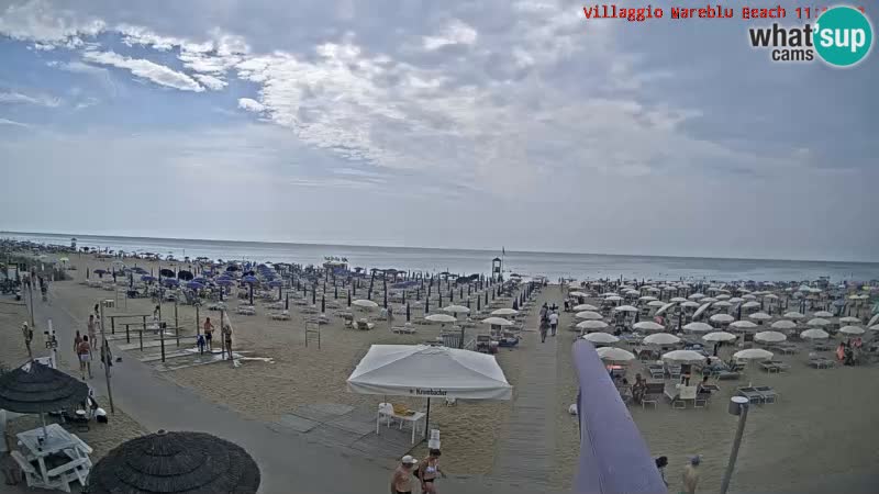 Spiaggia Webcam Villaggio Mare Blu Bibione Pineda