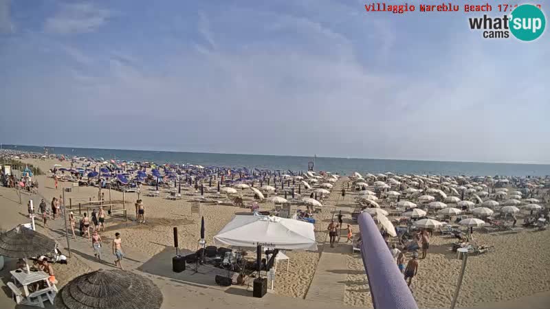Spiaggia Webcam Villaggio Mare Blu Bibione Pineda