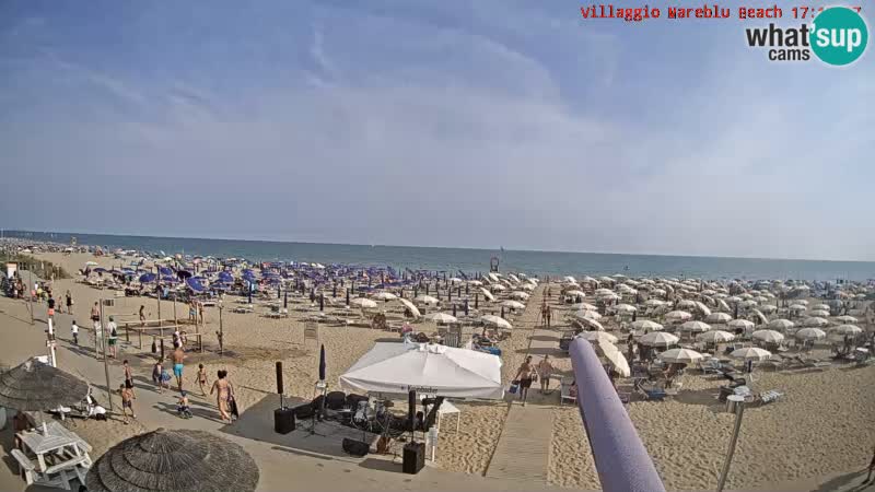 Spiaggia Webcam Villaggio Mare Blu Bibione Pineda