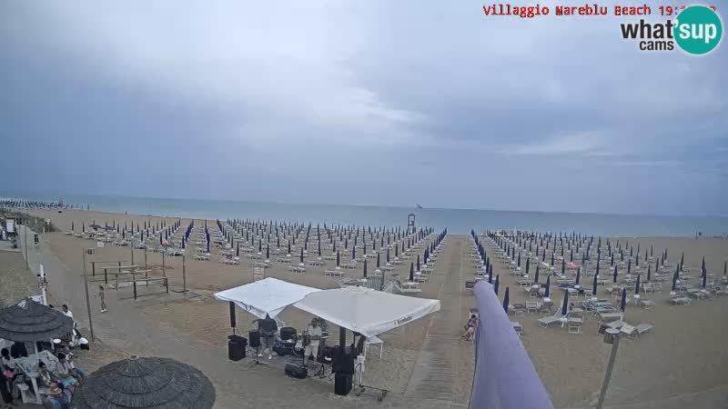 Spletna kamera na plaži v živo Villaggio Mare Blu Bibione Pineda – Italija